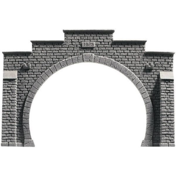 NOCH 58052 PROFI plus H0 Tunnelportaal 2-sporig Hardschuim model, Geverfd