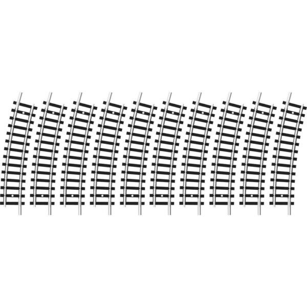 N Minitrix rails 14911 Gebogen rails 15 ° 261.8 mm 10 stuk(s)