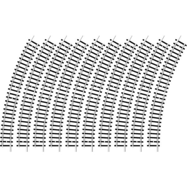 N Minitrix rails 14910 Gebogen rails 30 ° 261.8 mm 10 stuk(s)
