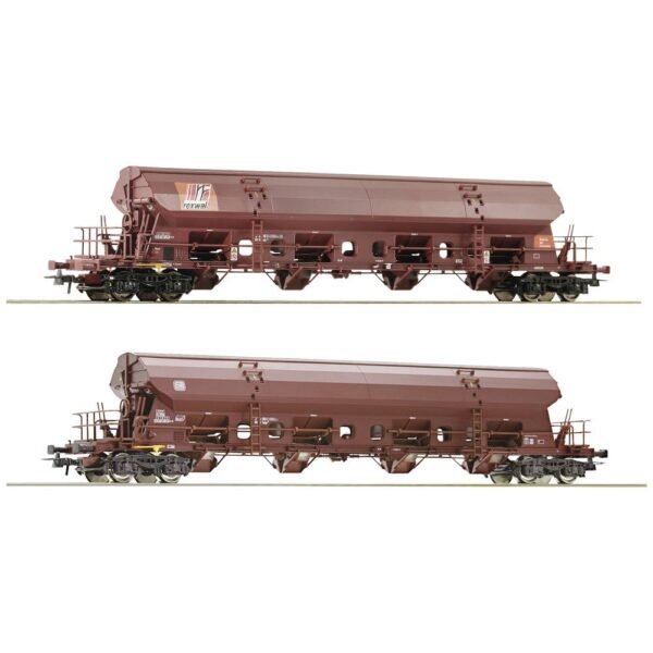 Roco 77036 H0 2-delige set zwenkdakwagens van de DB