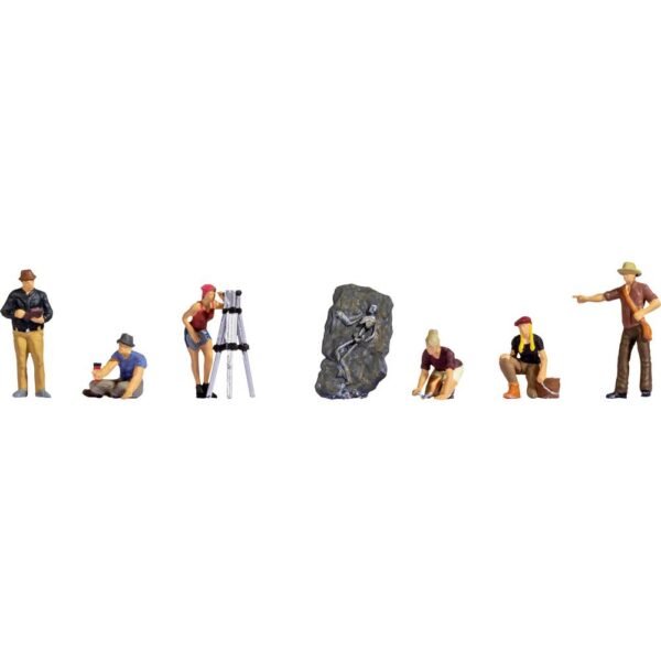 NOCH H0 Archeologen Geverfd, Staand, Zittend