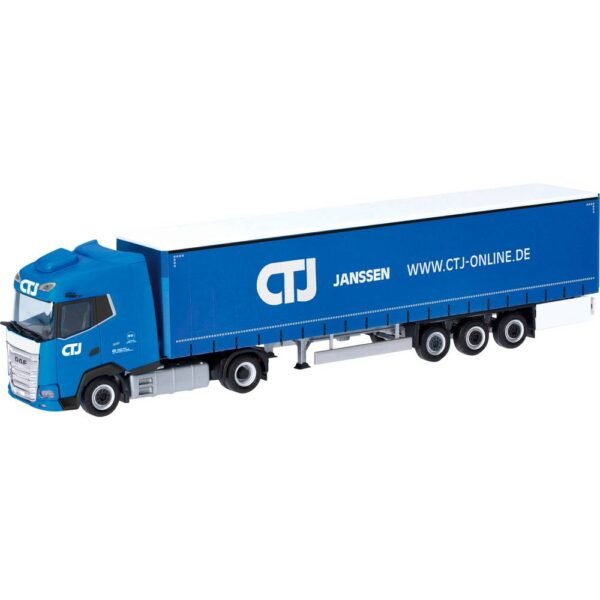 Herpa 318495 H0 Vrachtwagen DAF XG gardinendekzeilen „CTJ” (Nordrhein-Westfalen/Dormagen)