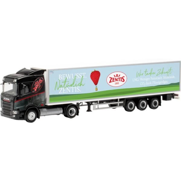 Herpa 317696 H0 Vrachtwagen Scania CR20 ND lng koelkoffer-zadeltrein „Zentis” (Nordrhein-Westfalen/Aachen)