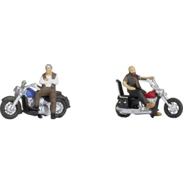 NOCH 36906 N Rockers op motorfietsen figuren Geverfd, Zittend