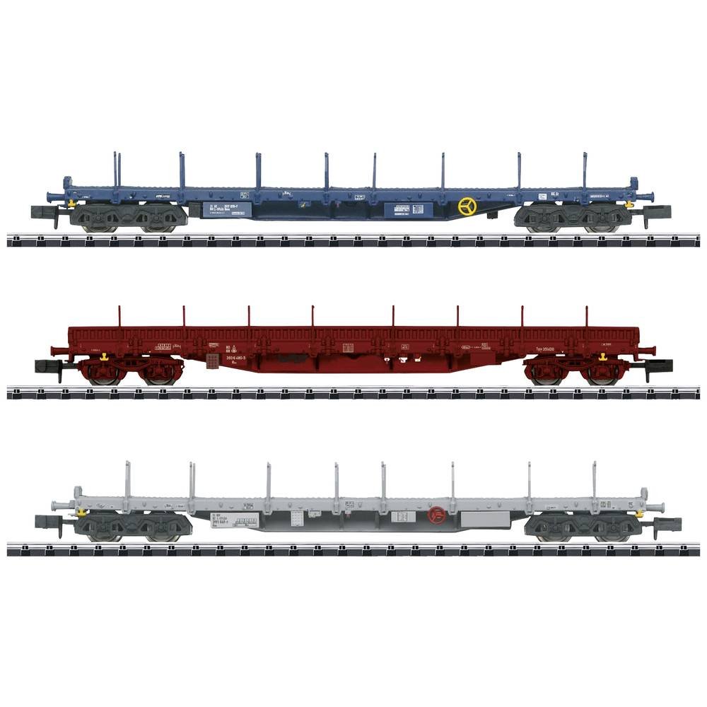 MiniTrix 18723 N set van 3 platte wagens van de NMBS/SNCB / CFL