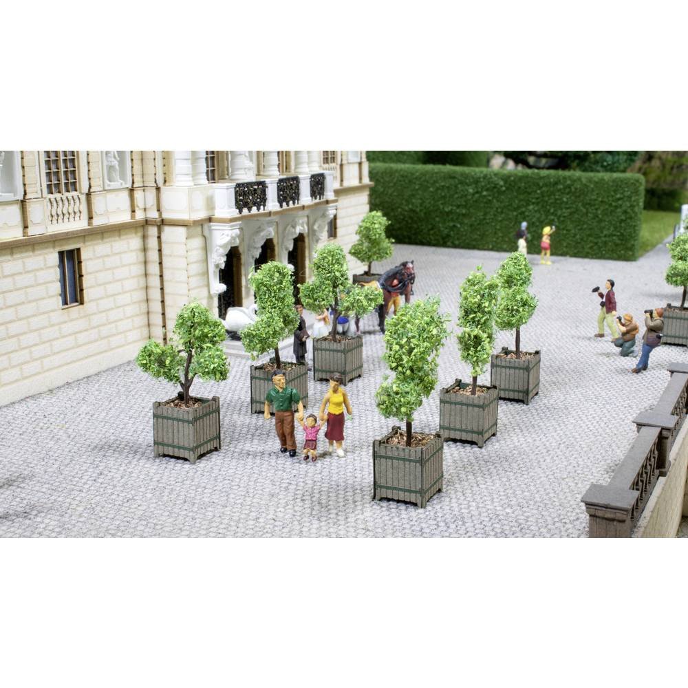 NOCH 14013 H0 Laser-Cut mini's 2-delige set sierbomen in bakken Kant-en-klaar model