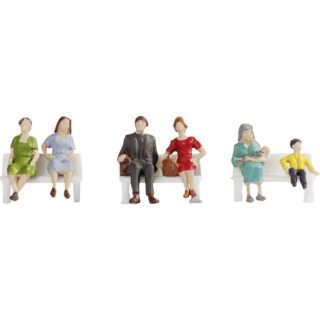 NOCH 18131 H0 Zittende mensen figuren Geverfd, Zittend