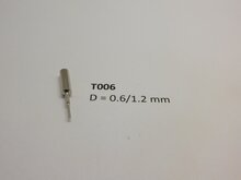 micromotor T006 Vervangingsstift voor T005 0.6 / 1.2 mm