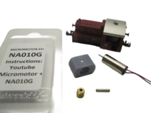 micromotor NA010G motor ombouwset Arnold Köf II, DB Köf III, DB BR 323, DB/Zürcher/Bentheimer BR 332, DB BR 335 ÖBB 0150, X130, X150, FS 213, SNCF YDE, SOB Tm 34, GKB 150