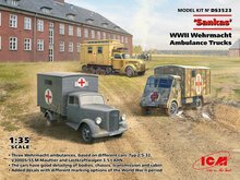ICM DS3523 'Sankas' WWII Wehrmacht Ambulance Trucks Bouwpakket Schaal 1:35