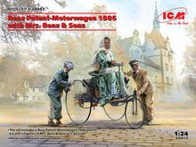ICM 24041 Benz Patent-Motorwagen 1886 with Mrs. Benz & Sons Bouwpakket Schaal 1:24