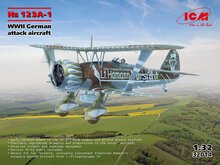 ICM 32014 Hs 123A-1, WWII German attack aircraft (100% new molds) Bouwpakket Schaal 1:32