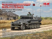 ICM 35105 'Beobachtungspanzerwagen' Sd.Kfz.251/18 Ausf.A, WWII German Observation Vehicle with crew Bouwpakket Schaal 1:35