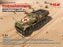ICM 35113 Sd.Kfz.251/8 Ausf.A Krankenpanzerwagen, WWII German Ambulance Schaal 1:35