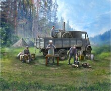 ICM 35421 AHN 'Gulaschkanone' with cooks Bouwpakket Schaal 1:35