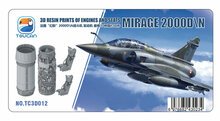 Toucan Model TC3D012 Mirage 2000 D/N 3D RESIN PRINTS OF ENGINES AND SEATS Schaal 1:32
