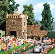 busch 1674 HO CARL BENZ GARAGE bouwpakket (beschadigde doos)