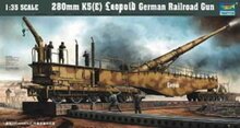 Trumpeter 00207 Eisenbahngeschütz Leopold 280mm K5 (E) Bouwpakket Schaal 1:35