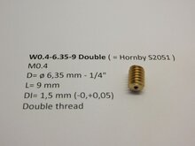 micromotor W0.4-6.35-9 Double wormwiel