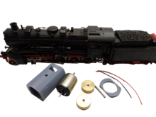 micromotor HR014F motor ombouwset voor Roco DB DR DRG ÖBB BR 58, Sächs XIII H, Baden G12, u.a.