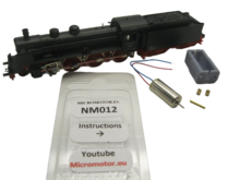 micromotor NM012 N ombouwset voor minitrix BR 17.2 DRG, DRG 17.4, BR 14.1 DRG,K.P.E.V. u.a.