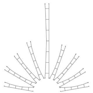 Viessmann Modelltechnik 4132 H0 Rijdraad H0 Märklin C-rails (met ballastbed) 172.5 mm 5 stuk(s)