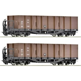 Roco 6640004 H0e set van 2 open goederenwagons van de ÖBB