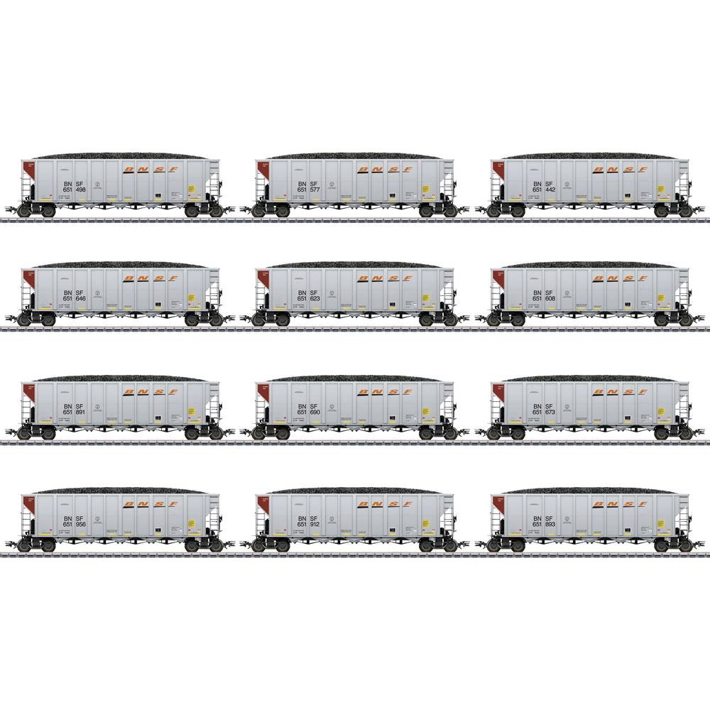 Märklin 45666 H0 set van 12 US Hopper Cars van de BNSF