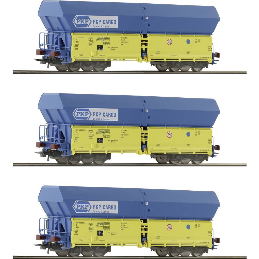 Roco 6600136 H0 3 zelflossers van de PKP