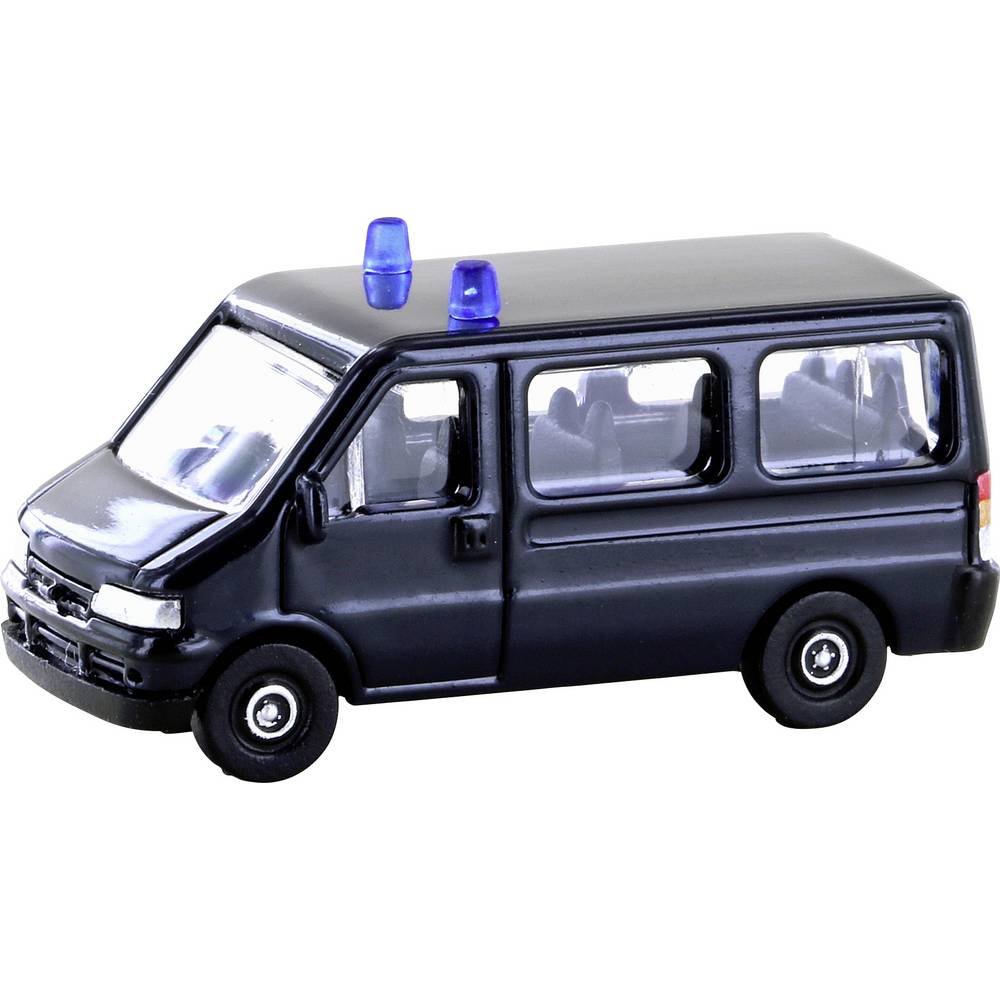Minis by Lemke LC61311 N Bus Fiat Ducato II bus, donkerblauw met blauw licht