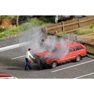 Busch 7881 H0 Auto Volkswagen Passat motorbrand met figuur