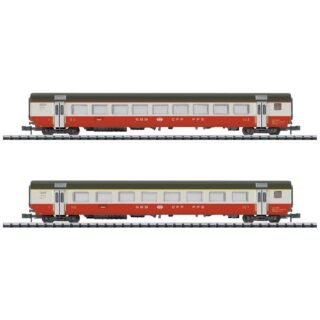 MiniTrix 18721 N set van 2 personenrijtuigen Swiss Express van de SBB Set 2