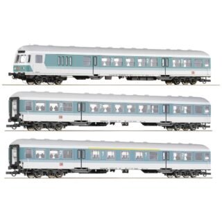 Roco 6200034 H0 3-delige set 1: Stoptreinrijtuig van de DB AG 1e/2e Klasse ABN 417.0, 2e klas Bn 447, stuurstandrijtuig BDnrzf 463