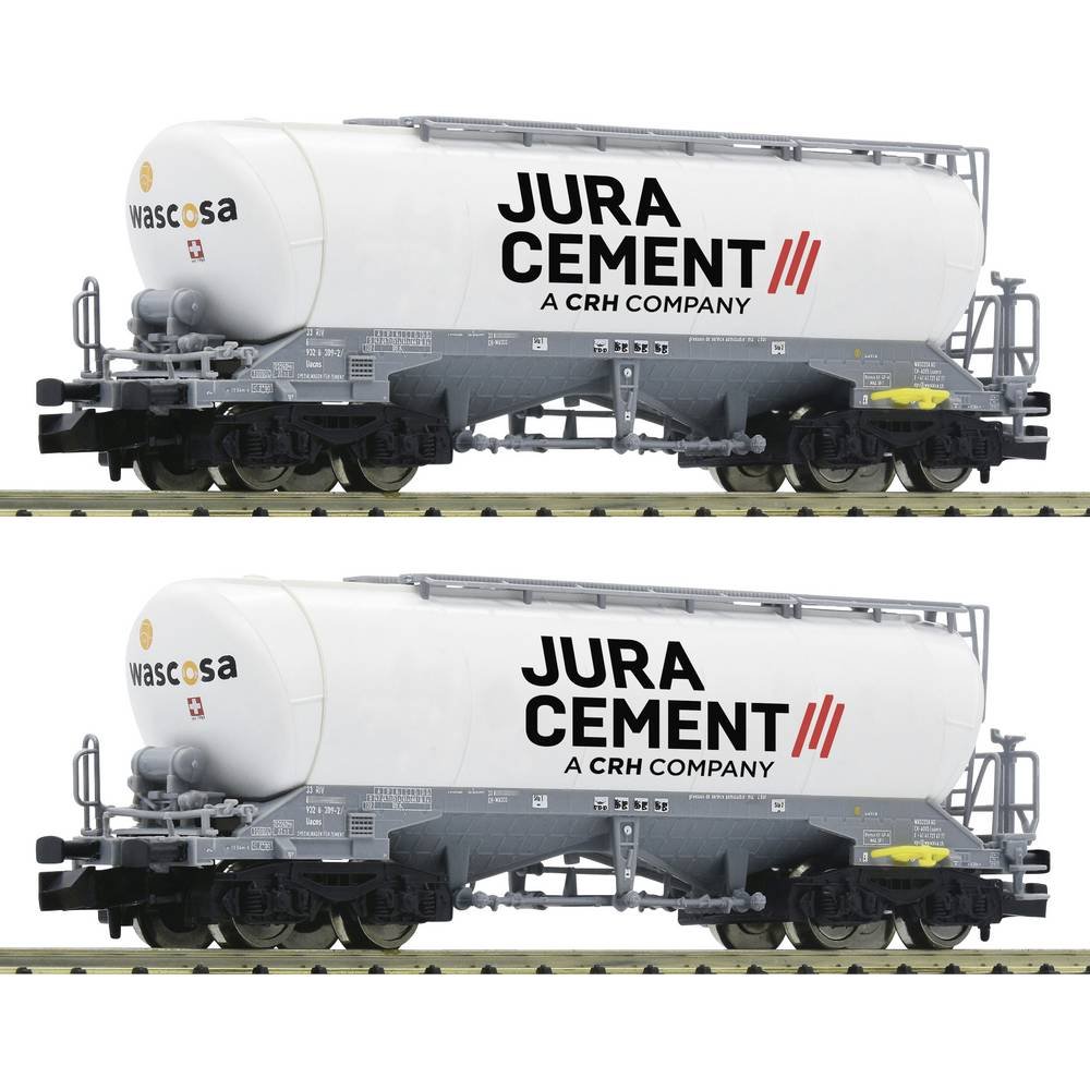Fleischmann 6660090 N set van 2: Silowagen Jura Cement van de Wascosa