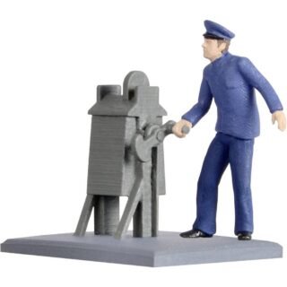 Viessmann Modelltechnik H0 Spoorwegwachter Geverfd, Staand