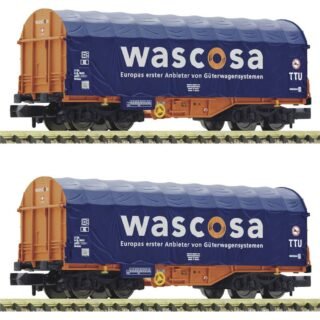 Fleischmann 6660105 N set van 2: Schuifplankenwagen van de Wascosa