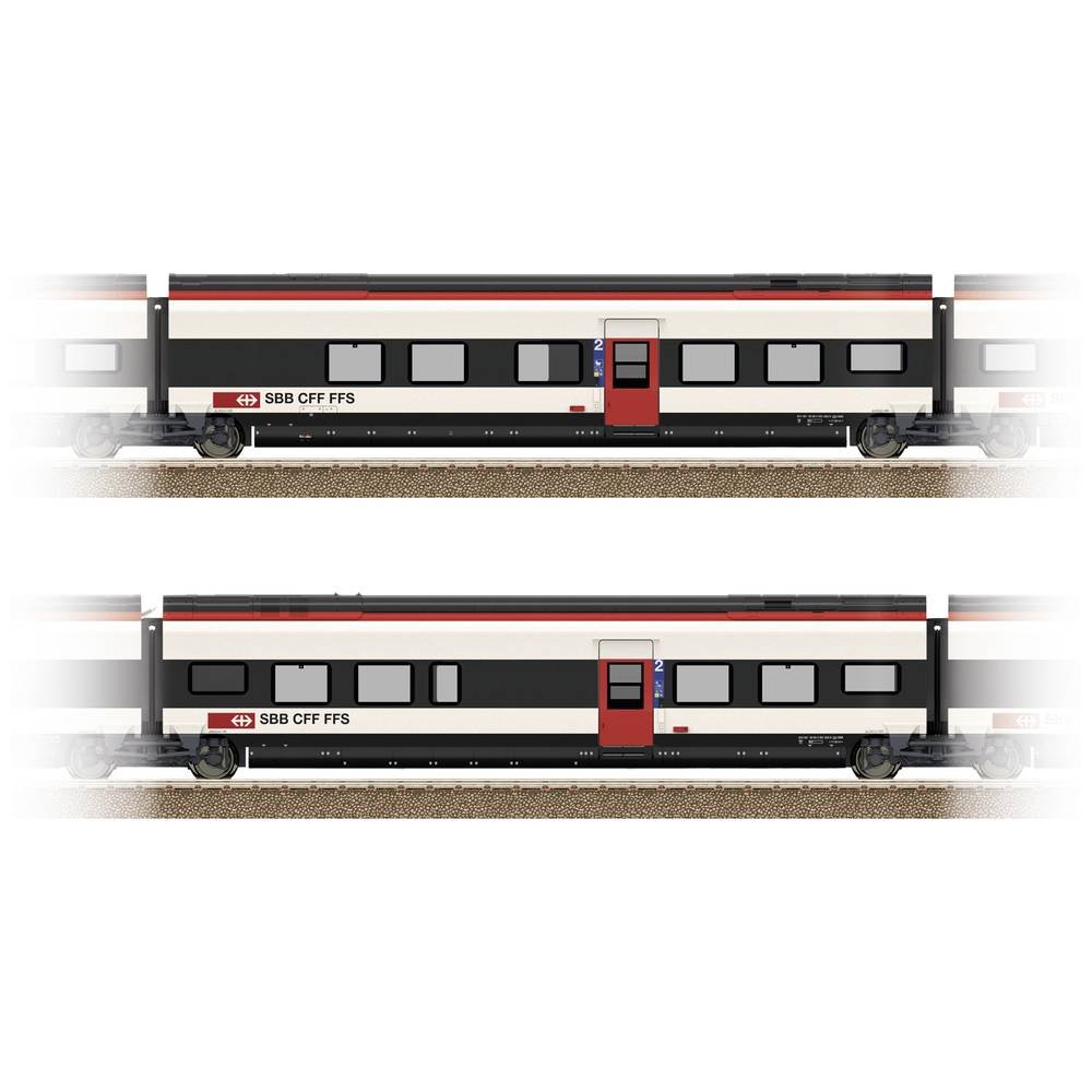 TRIX H0 23281 H0 uitbreidingsset 1 voor de Giruno van de SBB B(B11) 2e klas en C(B10) 2e klas