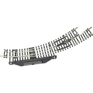 N Fleischmann rails (zonder ballastbed) 22273 Gebogen wissel, Elektrisch, Links 42 ° 194.6 mm, 228.2 mm 1 stuk(s)