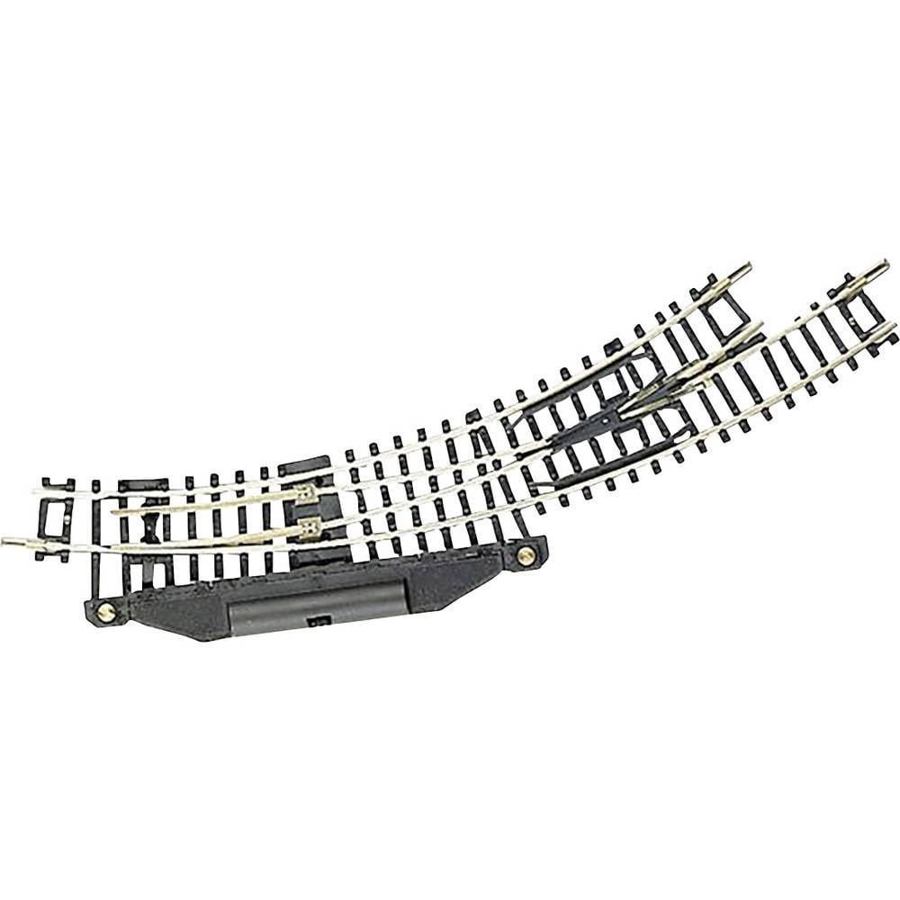 N Fleischmann rails (zonder ballastbed) 22273 Gebogen wissel, Elektrisch, Links 42 ° 194.6 mm, 228.2 mm 1 stuk(s)