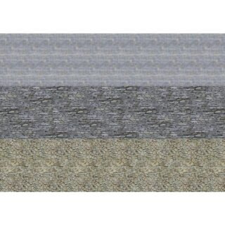 Busch 7443 H0 Decoplaat Baksteen, Natuursteen, Rotsstructuur