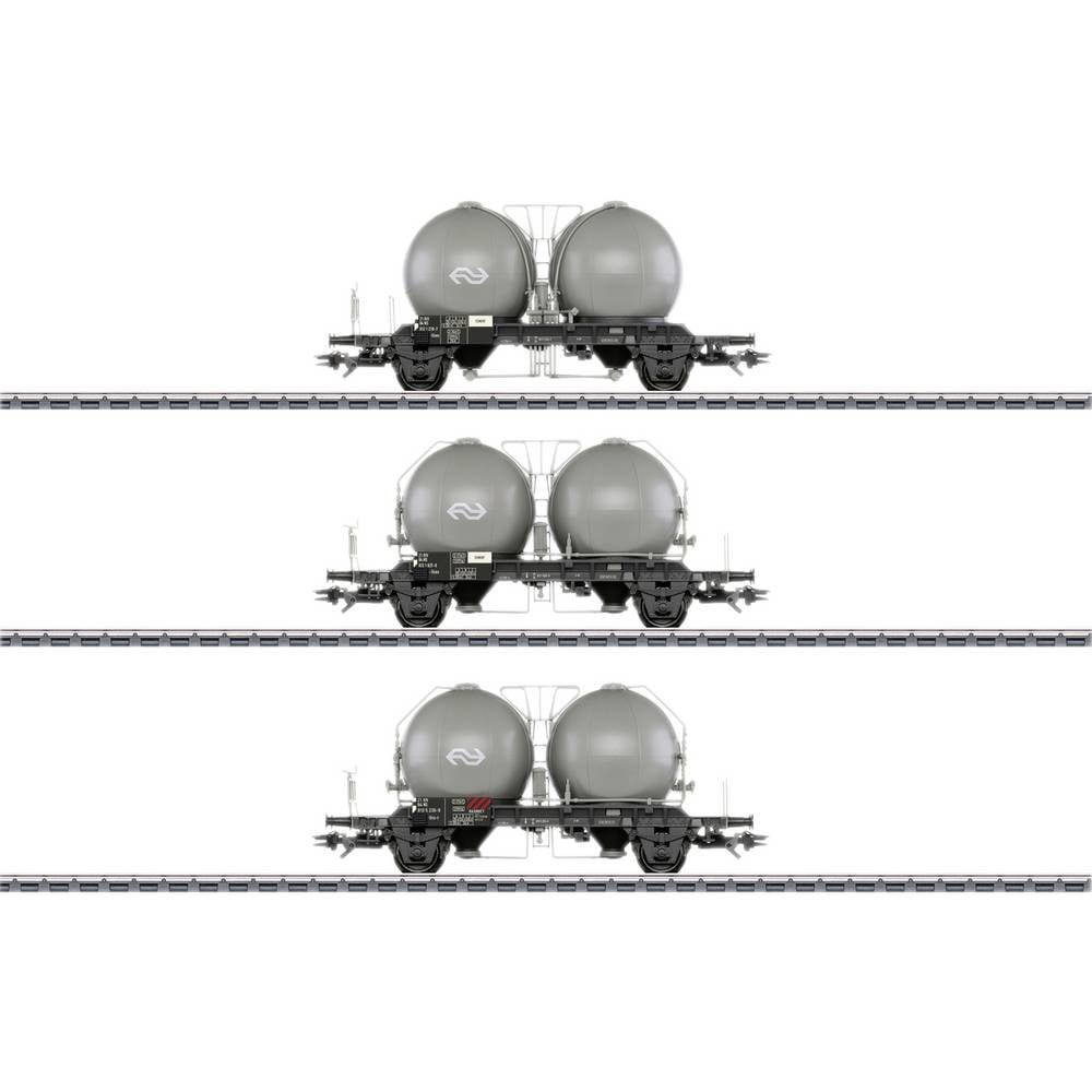 Märklin 46632 H0 3-delige kogelsilowagenset van de NS