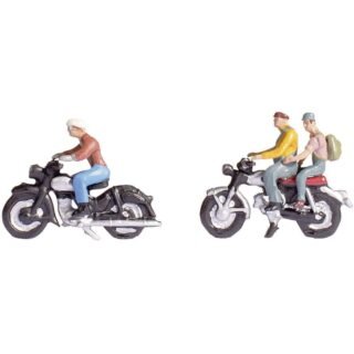 NOCH 15904 H0 Motorrijders figuren Geverfd, Staand