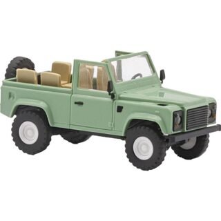 Busch 54391 H0 Auto Land Rover Defender 90 open, groen