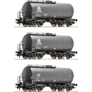 Roco 6600162 H0 3-delige set ketelwagens van de VTG/DB