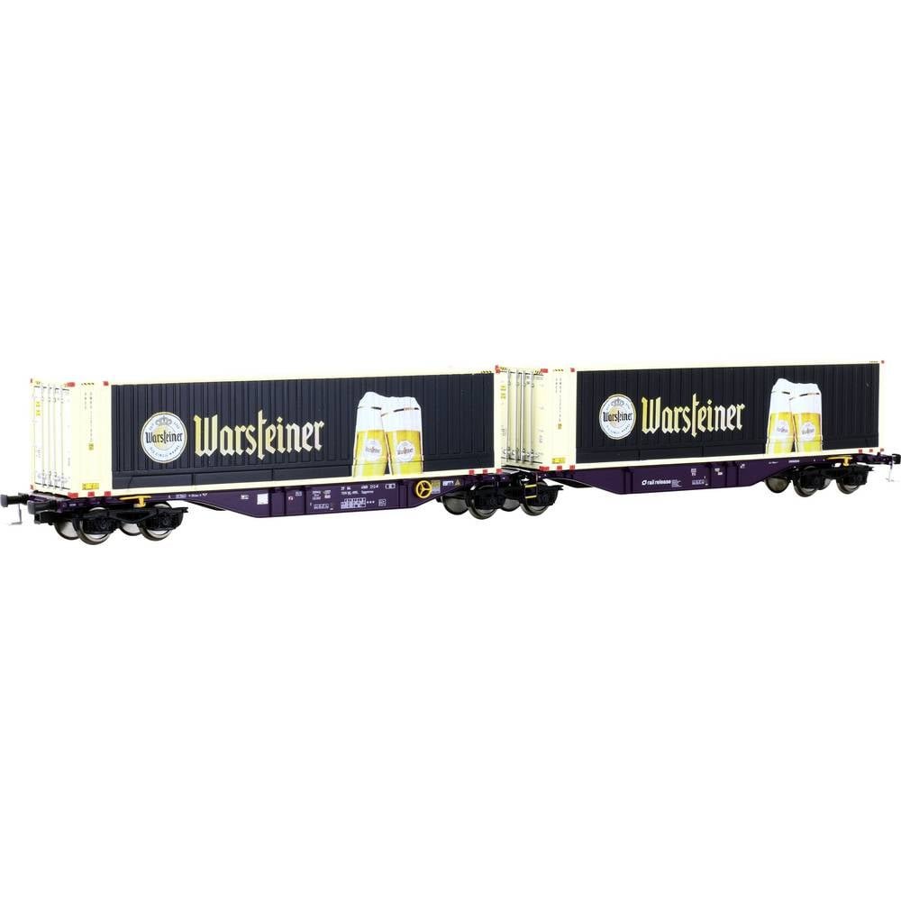 Mehano 28399 HO containerwagen Sgmrss90 Warsteiner van RailRelease Warsteiner van de RailRelease