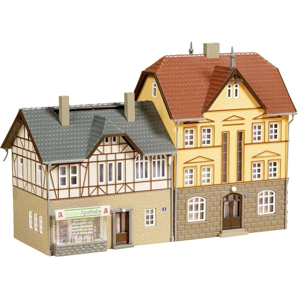 Auhagen 12354 H0, TT Woonhuizen Bahnhofstraße 2/4
