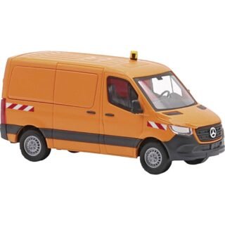 Busch 53407 H0 Auto Mercedes Benz Sprinter korte wielbasis/plat dak, verkeersorge