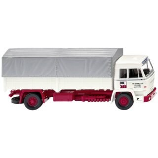 Wiking 084911 H0 Vrachtwagen Büssing BS 16 L vrachtwagen met laadbak en huif Bruns