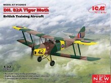 ICM 32035 D.H. 82A Tiger Moth, British Training Aircraft Bouwpakket Schaal 1:32