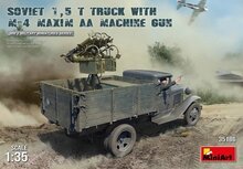 MiniArt 35186 Soviet 1,5 t Truck w/ M-4 Maxim AA Machine Gun Schaal 1:35